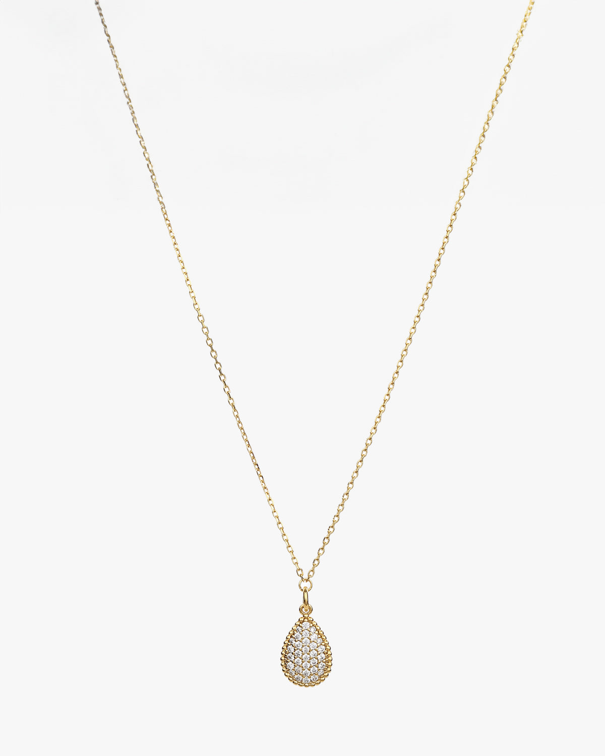 Leah Crystal Teardrop Necklace