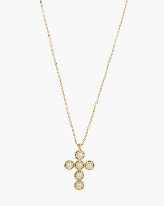 Victoria Cross Pearl Necklace